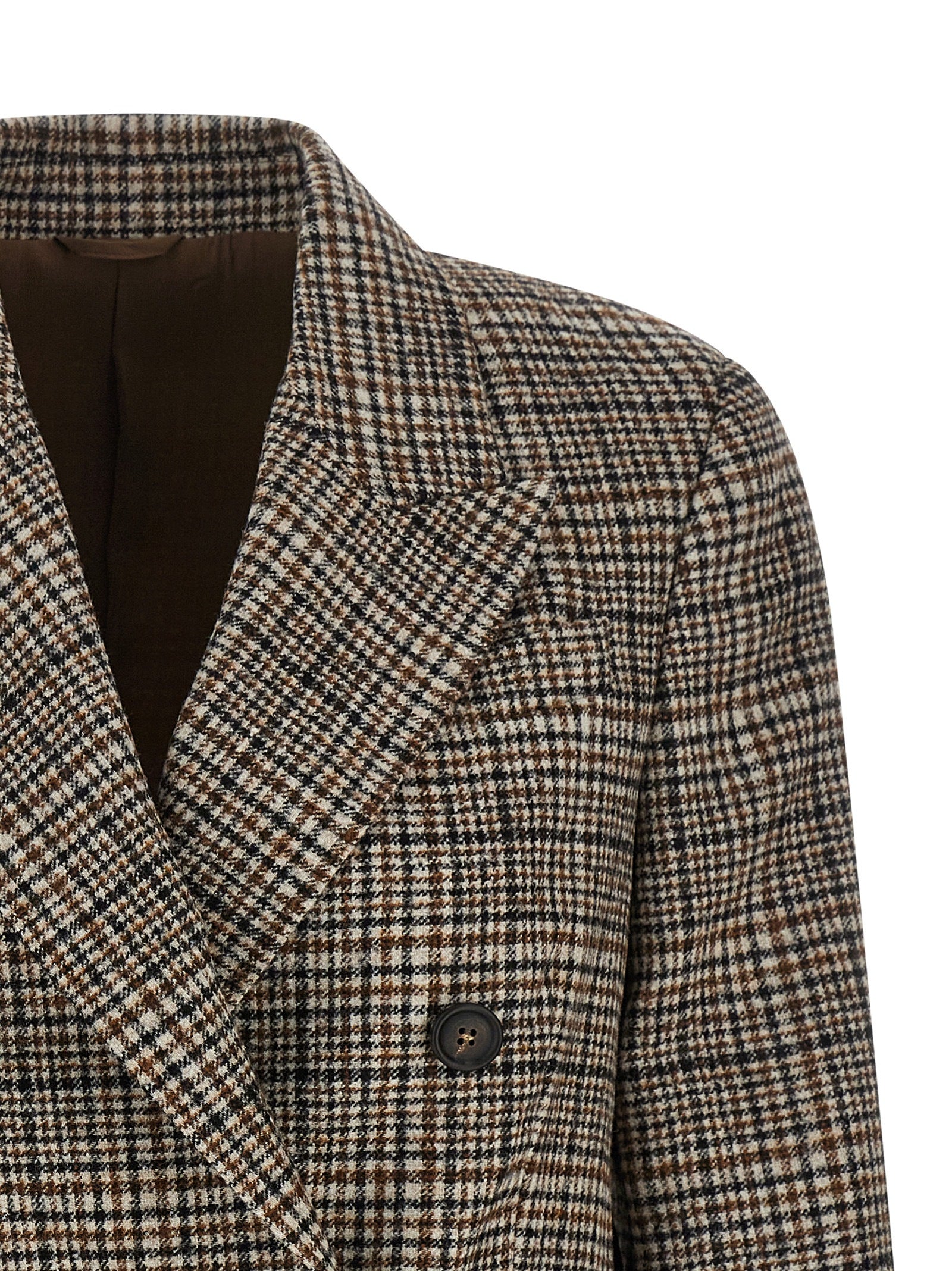 Brunello Cucinelli Beige Alpaca Leather Women's Blazer