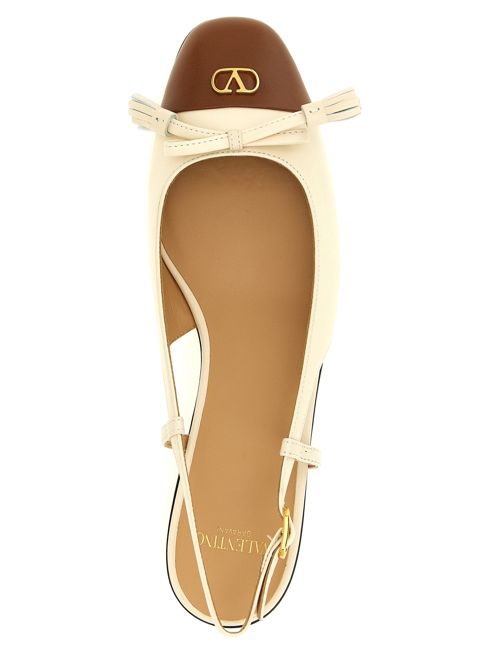 Valentino Garavani Black Leather Ballet Women's Flats