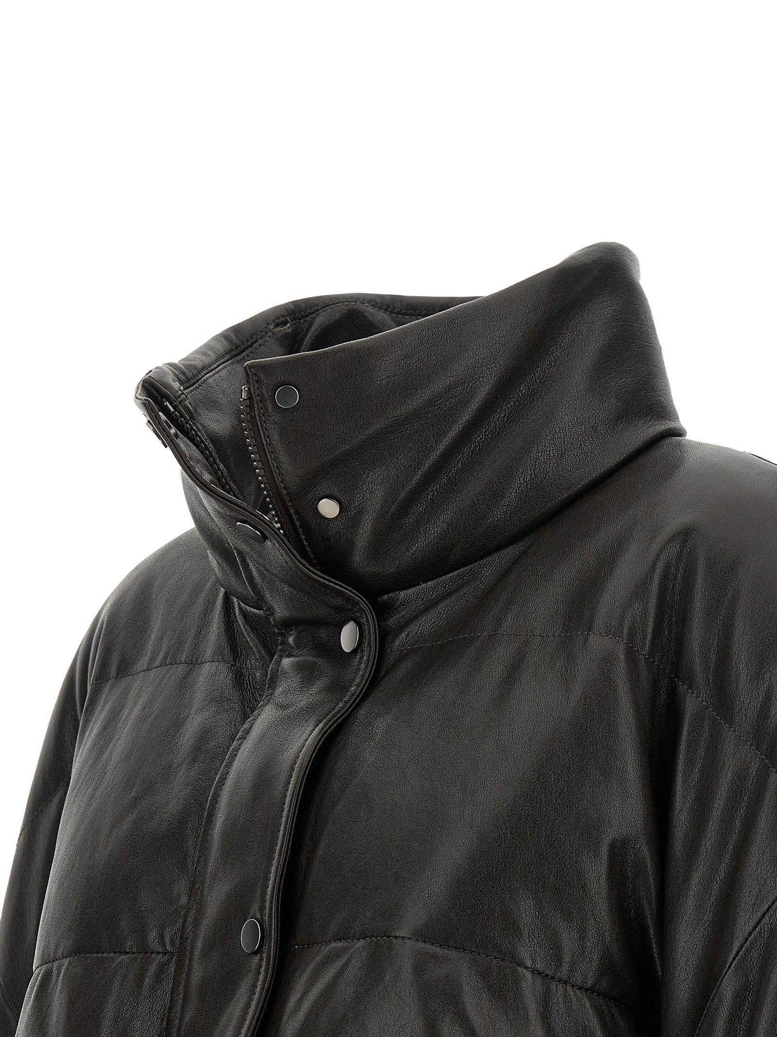 Brunello Cucinelli Brown Lamb Leather Leather Women's Jacket