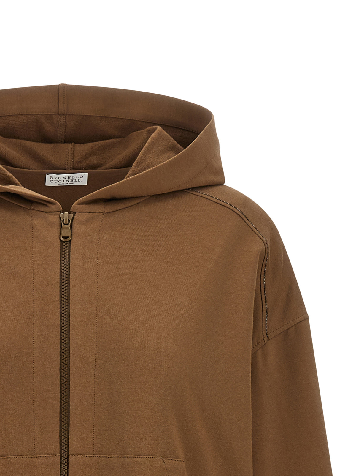 Brunello Cucinelli Brown Cotton Women's Hoodie