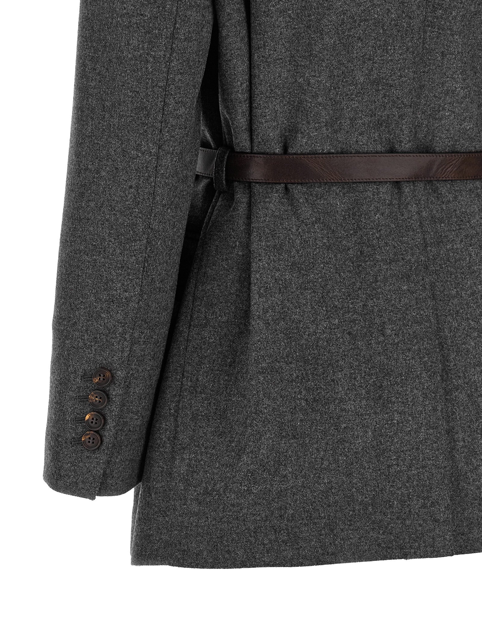 Brunello Cucinelli Gray Virgin Wool Women's Blazer