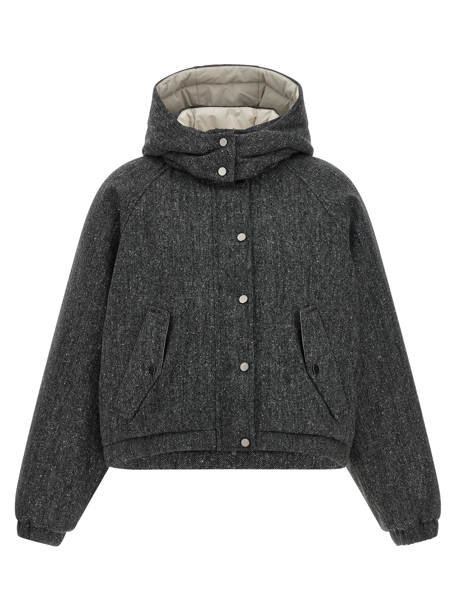 Brunello Cucinelli Gray Virgin Wool Women's Jacket