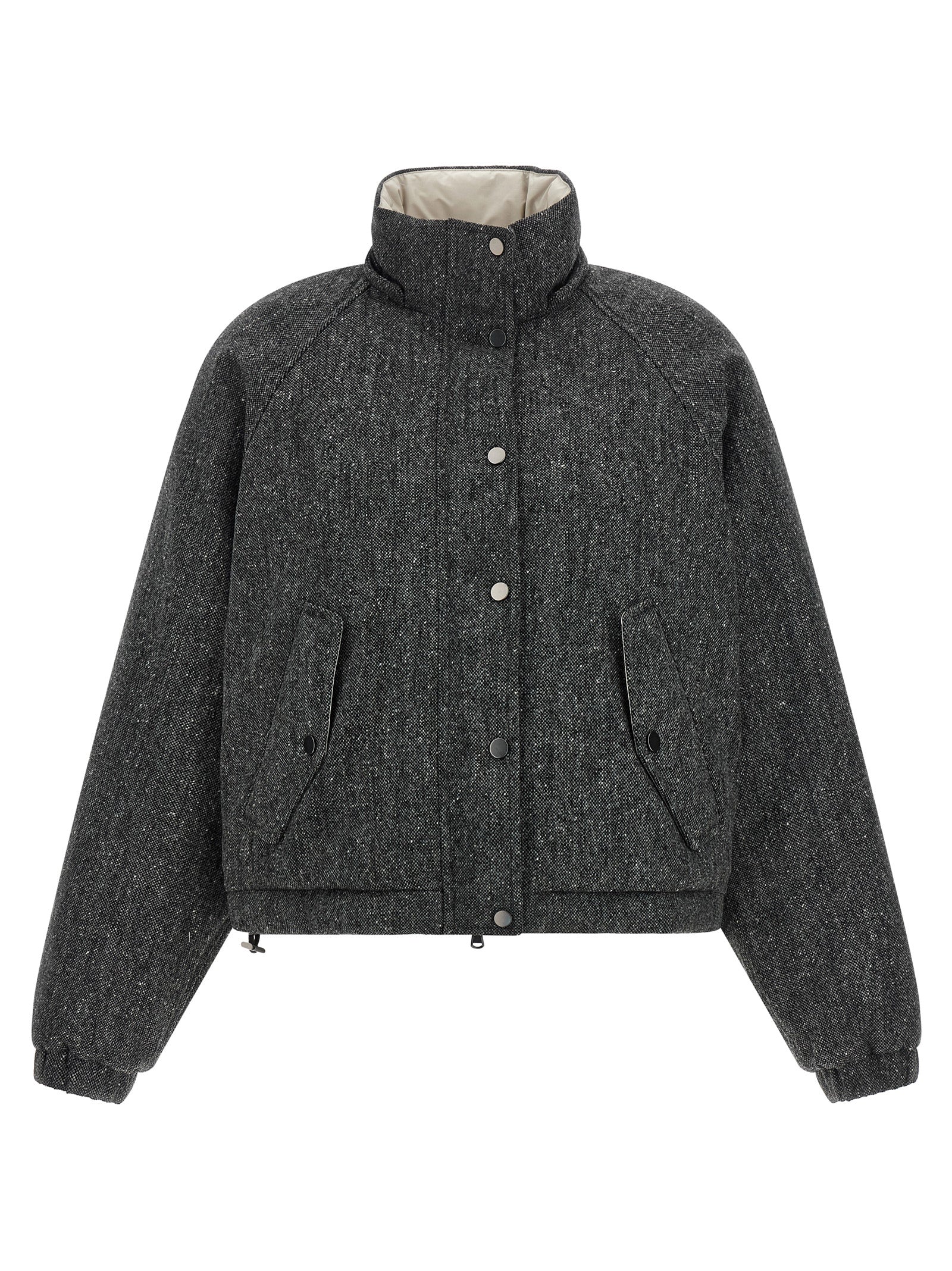Brunello Cucinelli Gray Virgin Wool Women's Jacket
