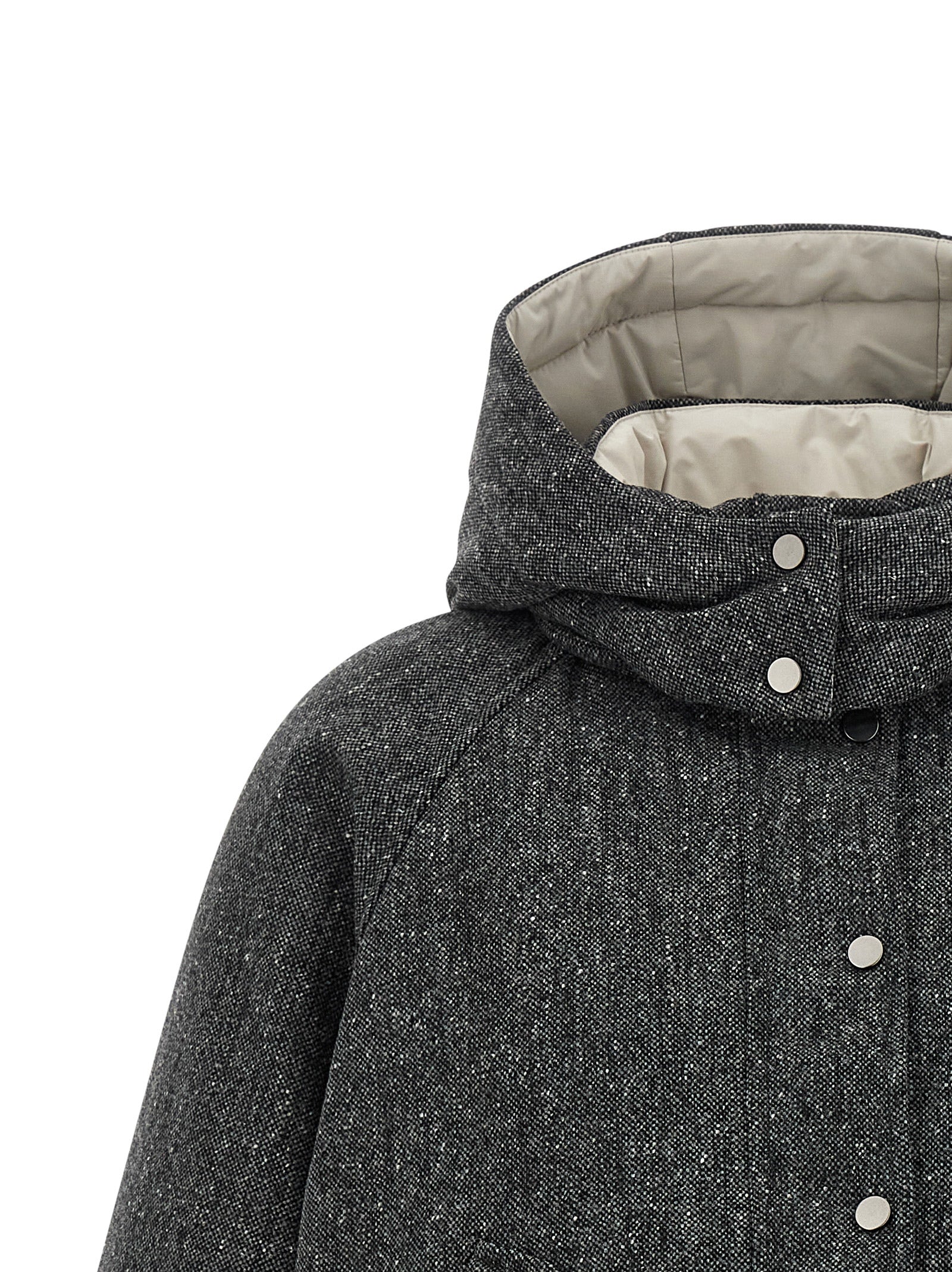 Brunello Cucinelli Gray Virgin Wool Women's Jacket