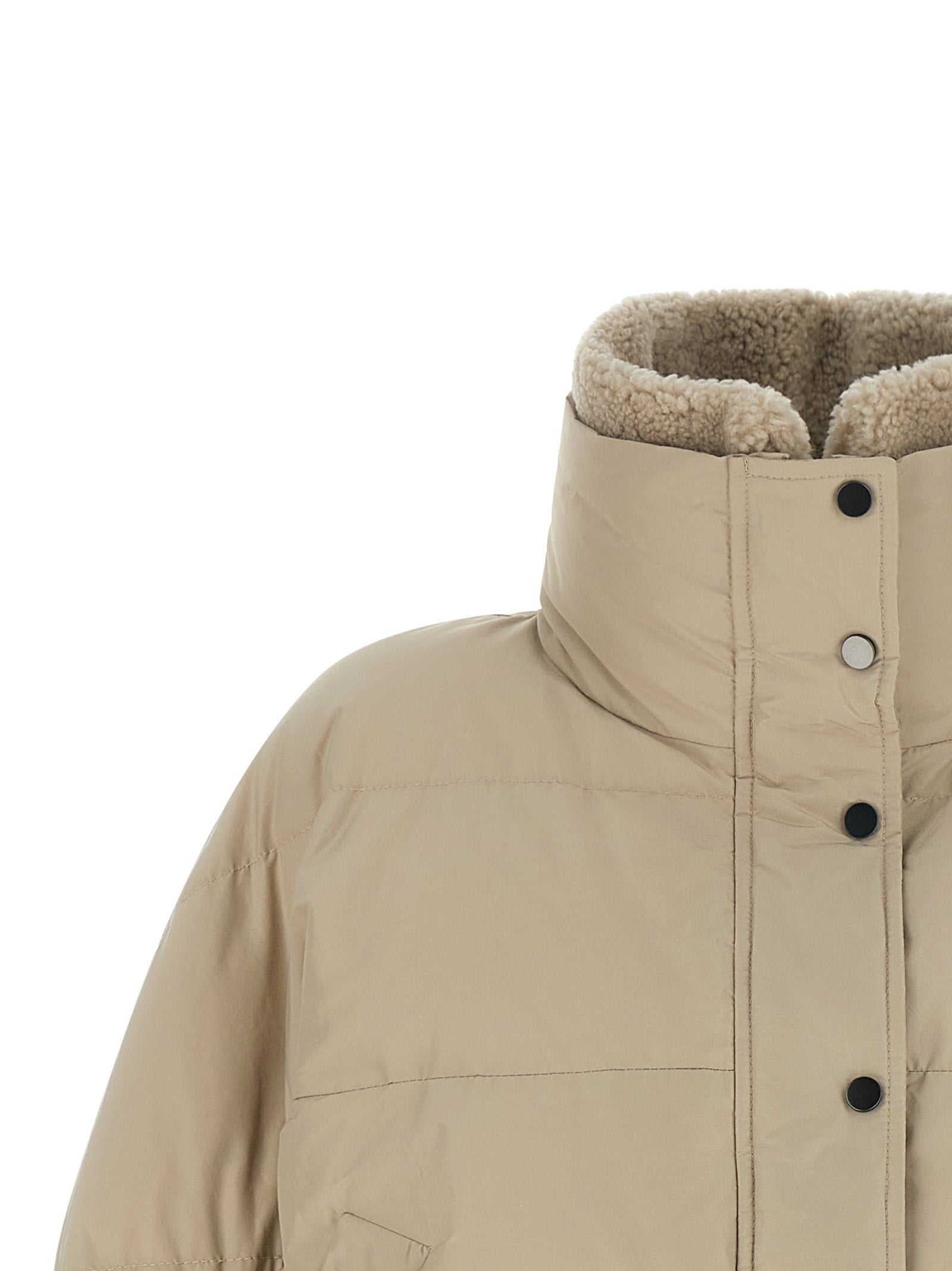 Brunello Cucinelli Beige Cotton Full-Length Women's Jacket