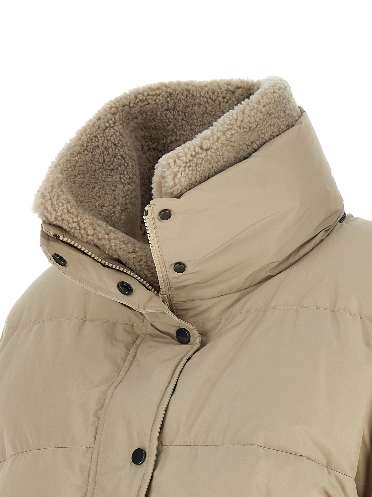 Brunello Cucinelli Beige Cotton Full-Length Women's Jacket