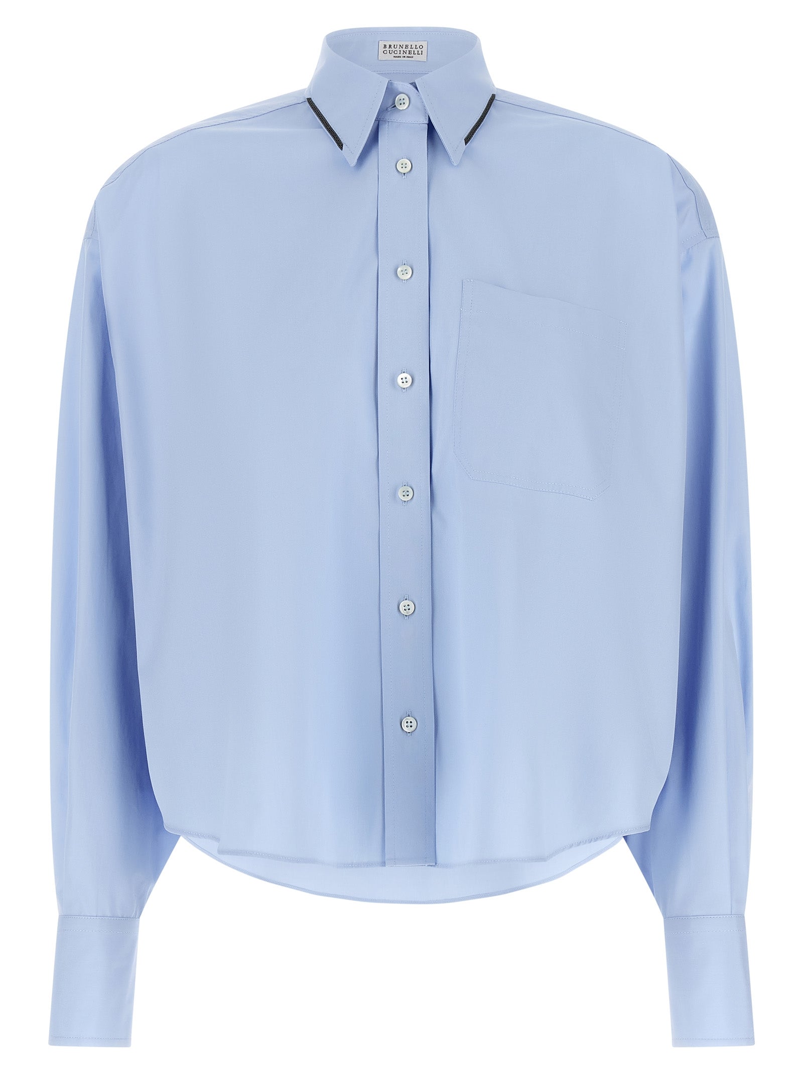 Brunello Cucinelli Blue Cotton Women's Blouse