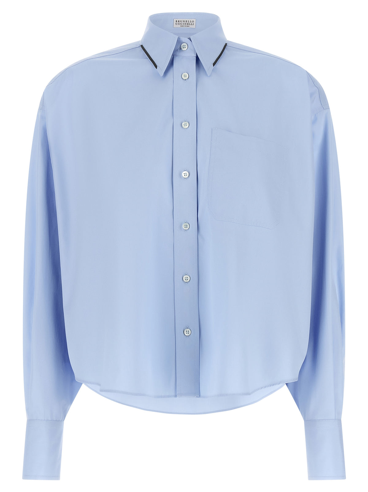 Brunello Cucinelli Blue Cotton Women's Blouse