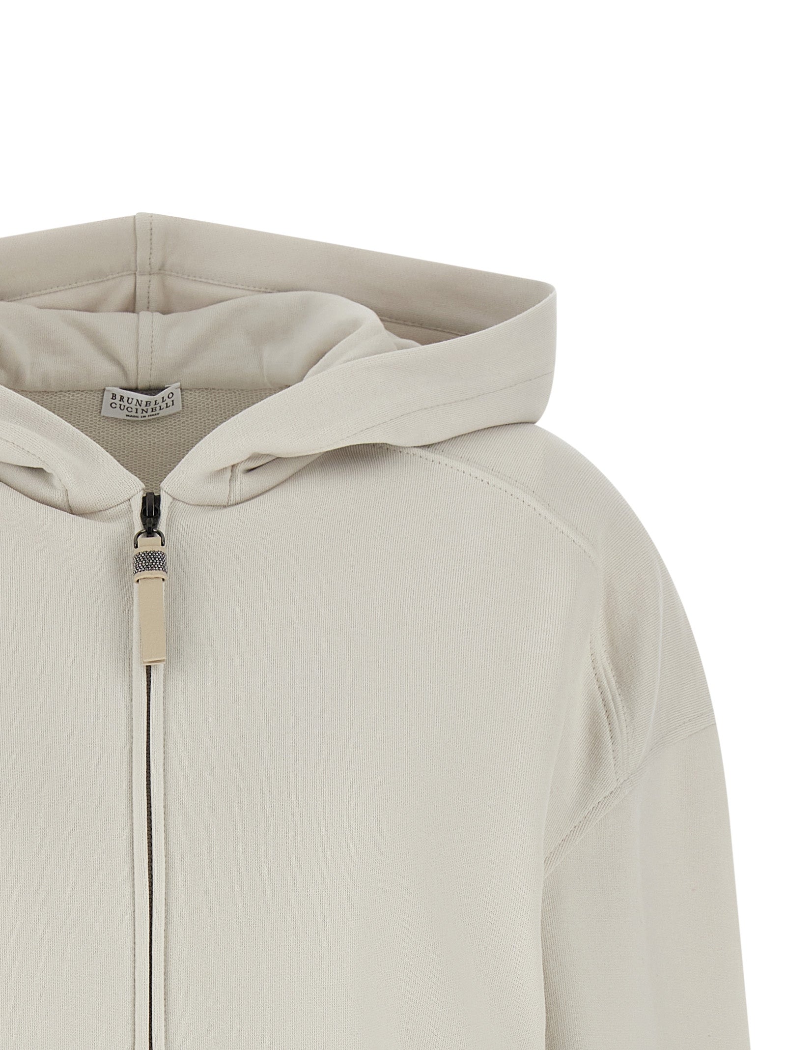 Brunello Cucinelli Beige Cotton Women's Sweatshirt