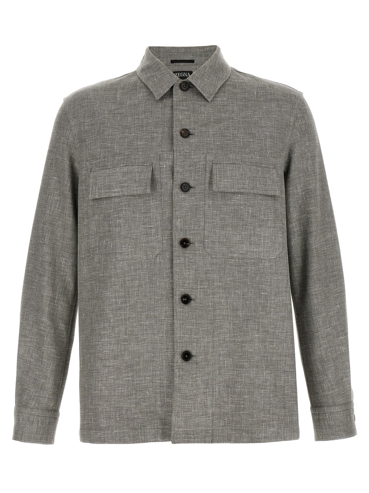 ZEGNA Beige Linen Men's Blouse