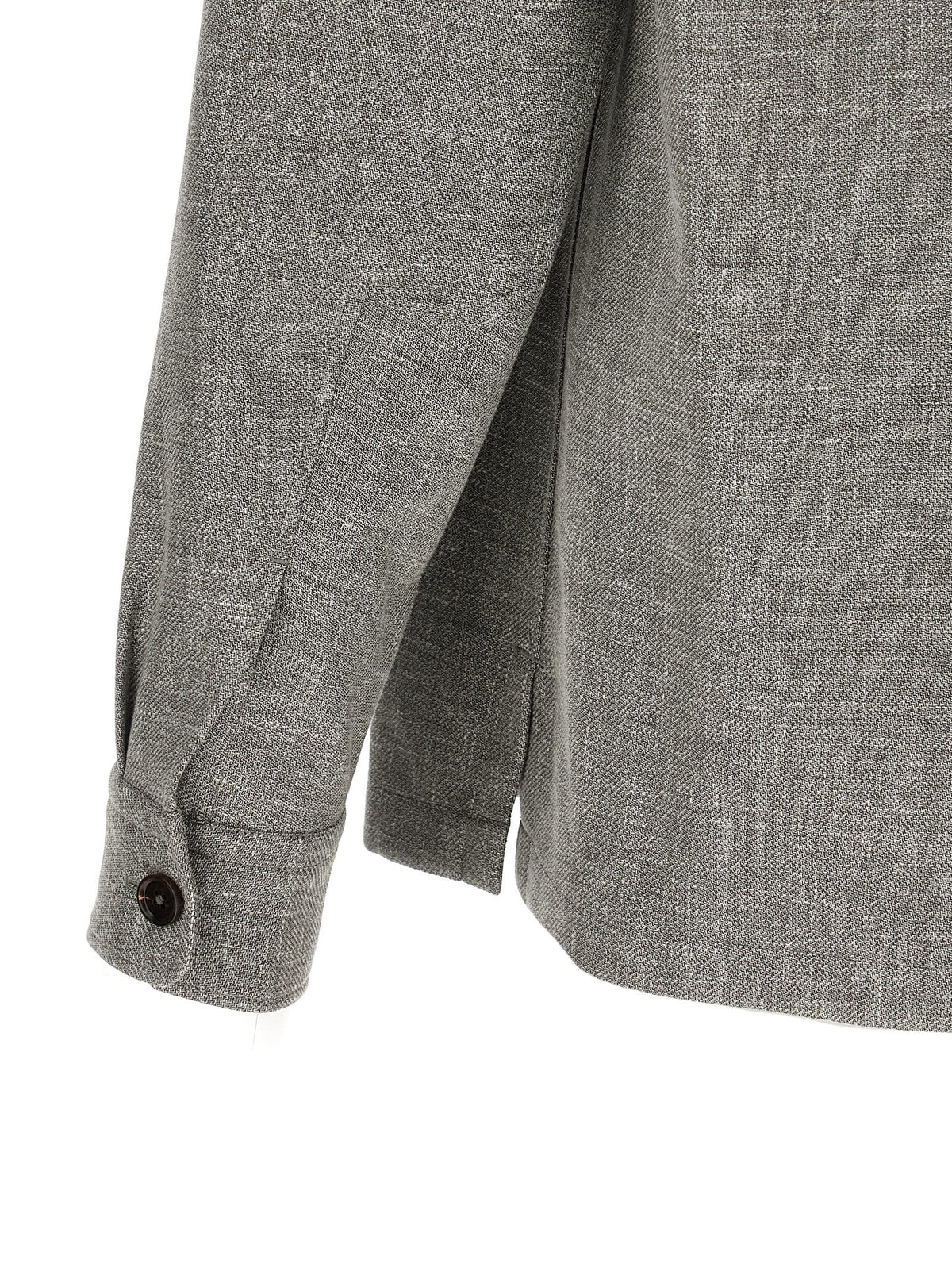 ZEGNA Beige Linen Men's Blouse