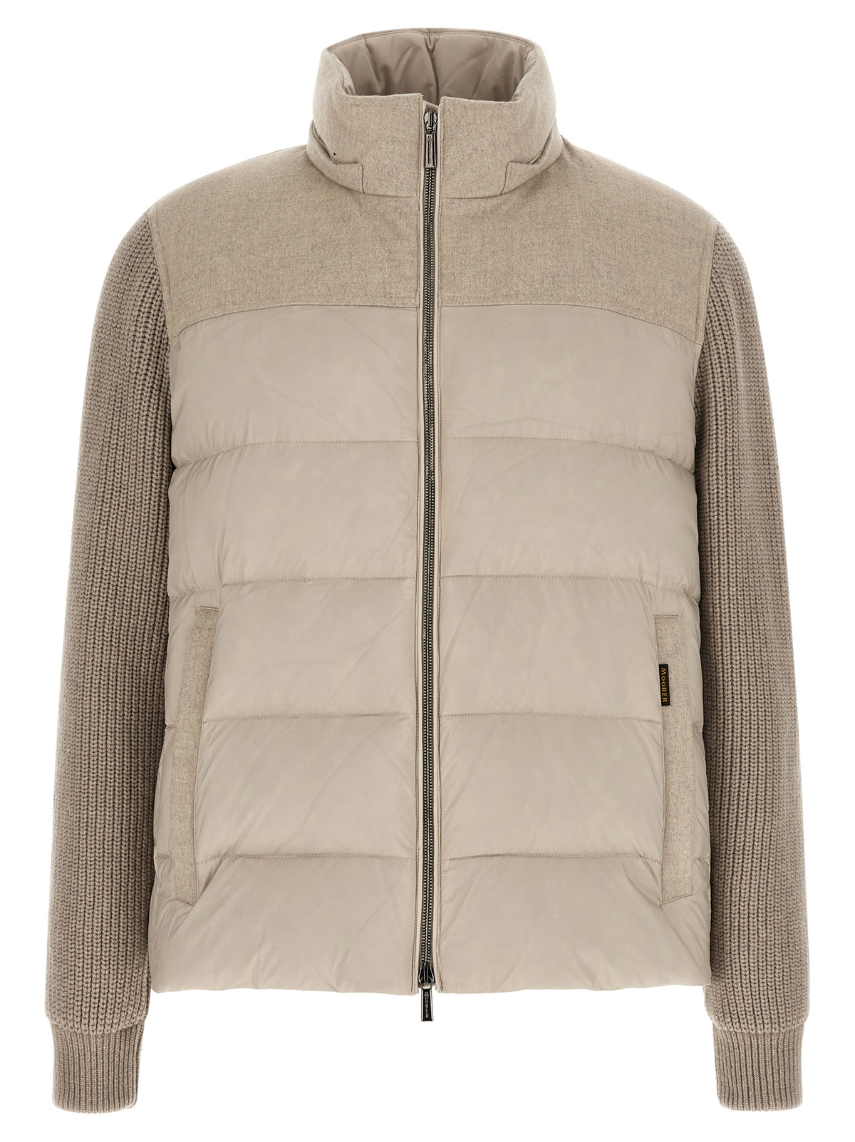 MooRER Beige Wool Full-Length Men's Jacket
