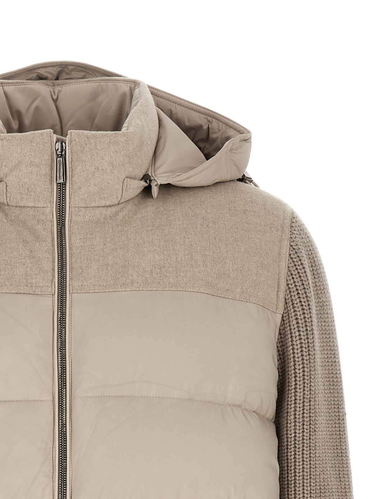 MooRER Beige Wool Full-Length Men's Jacket