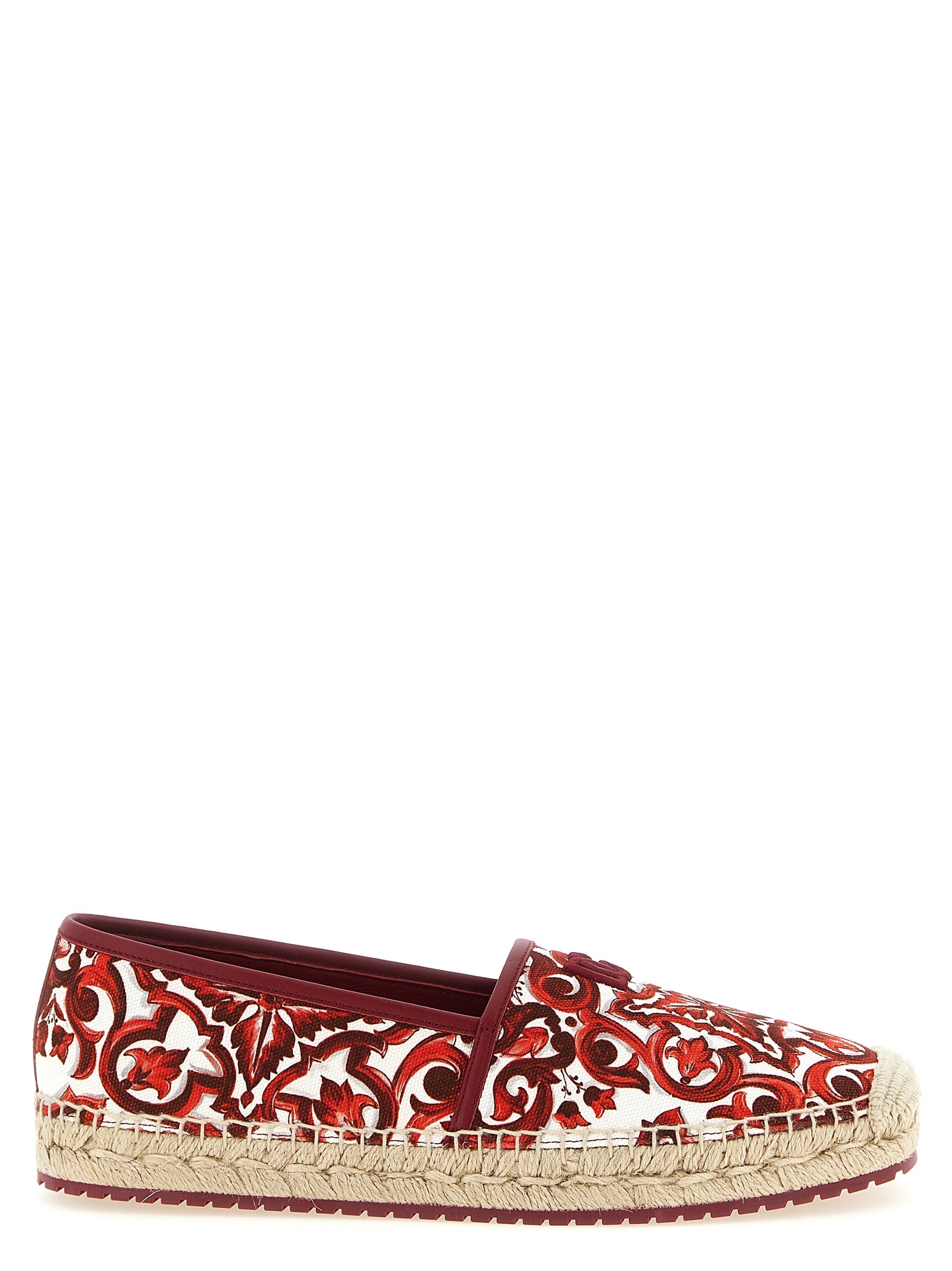 Dolce & Gabbana Red Cotton Men's Espadrilles