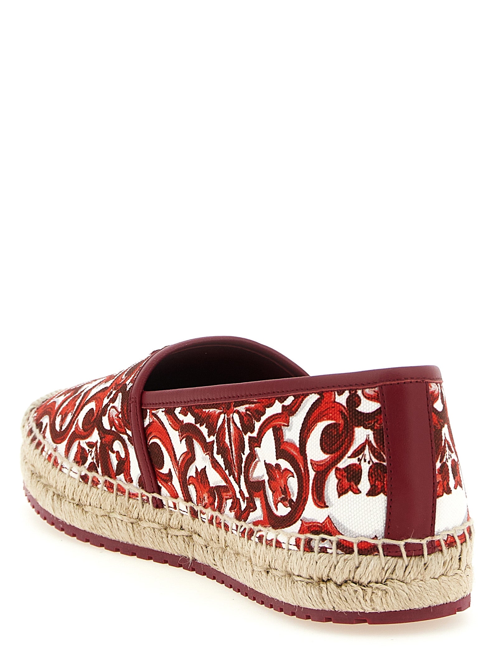 Dolce & Gabbana Red Cotton Men's Espadrilles
