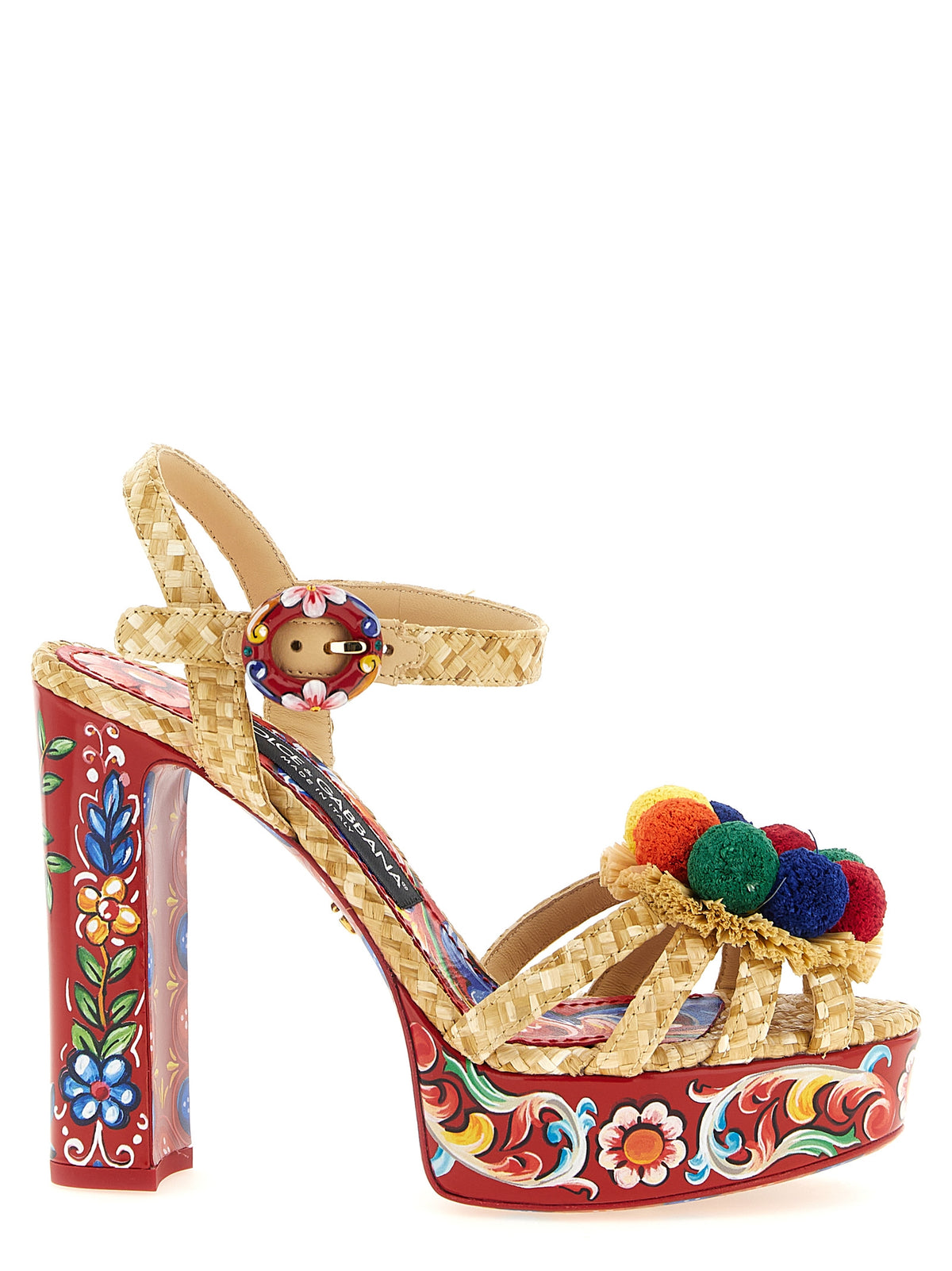 Dolce & Gabbana Multicolor Viscose Stiletto Heel Women's Sandals