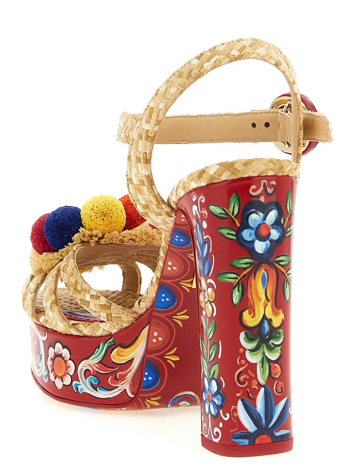 Dolce & Gabbana Multicolor Viscose Stiletto Heel Women's Sandals