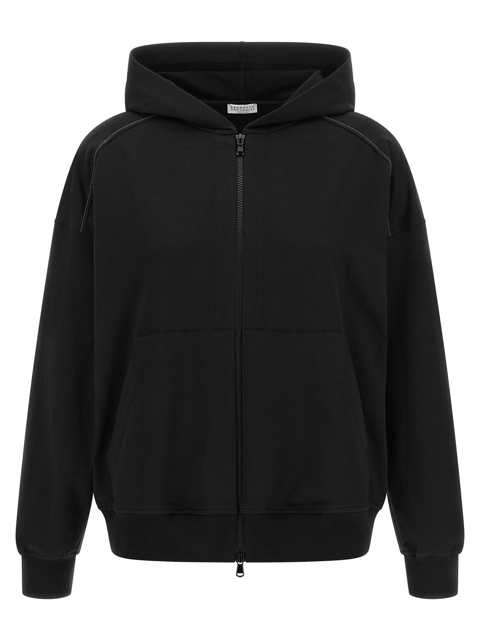 Brunello Cucinelli Black Cotton Women's Sweatshirt