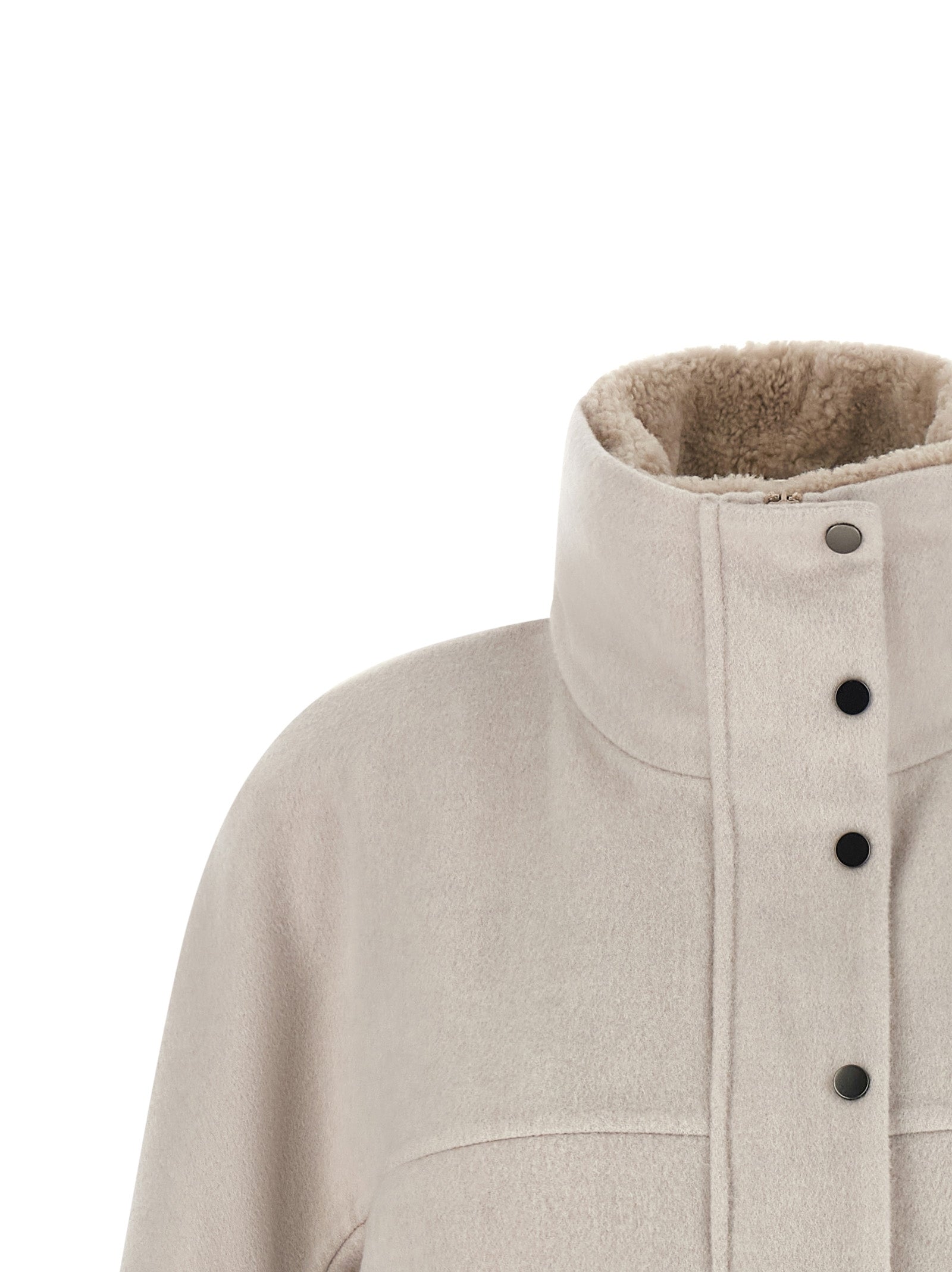 Brunello Cucinelli Gray Virgin Wool Women's Coat