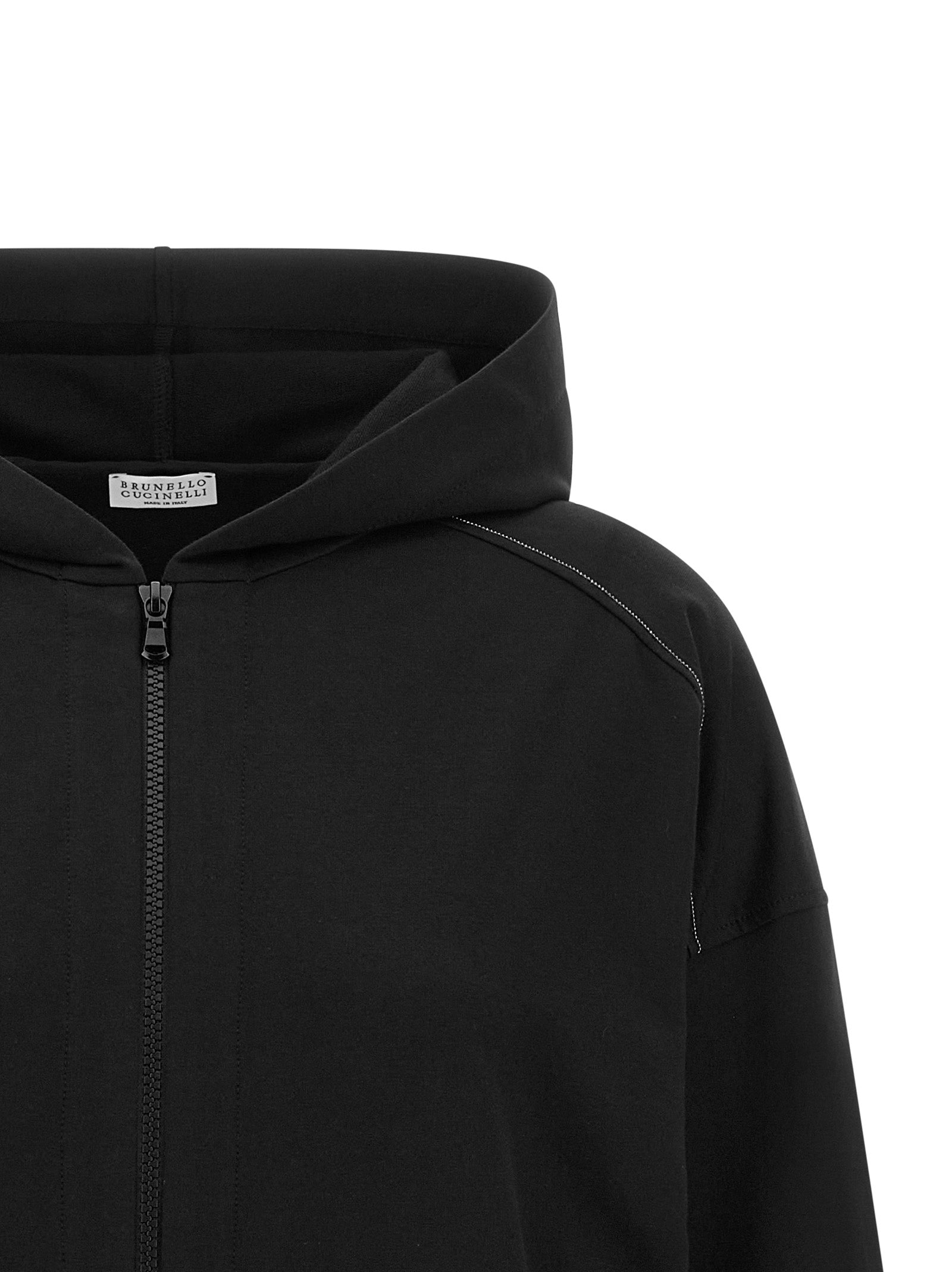Brunello Cucinelli Black Cotton Women's Sweatshirt