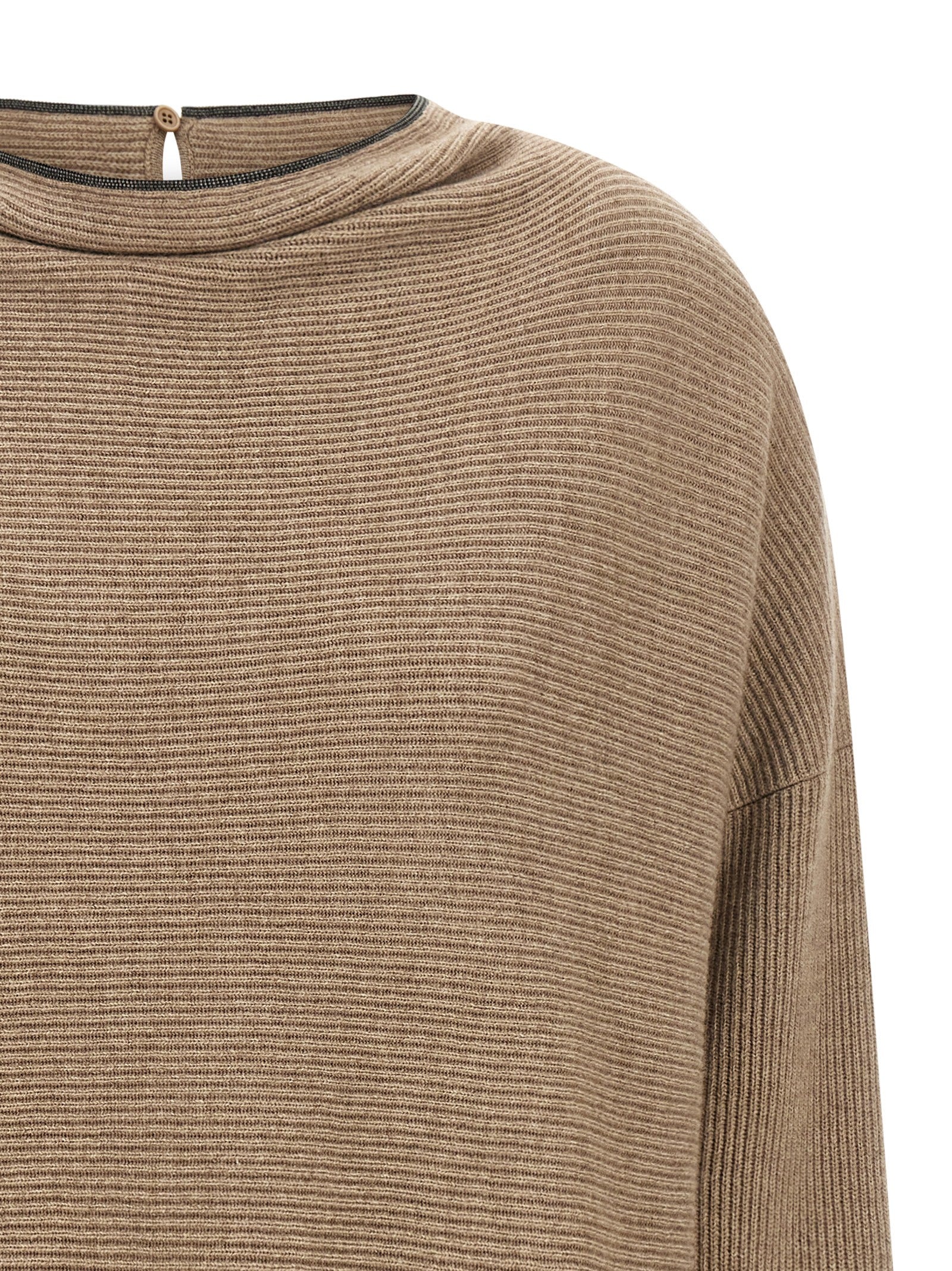 Brunello Cucinelli Beige Virgin Wool Short Women's Dress
