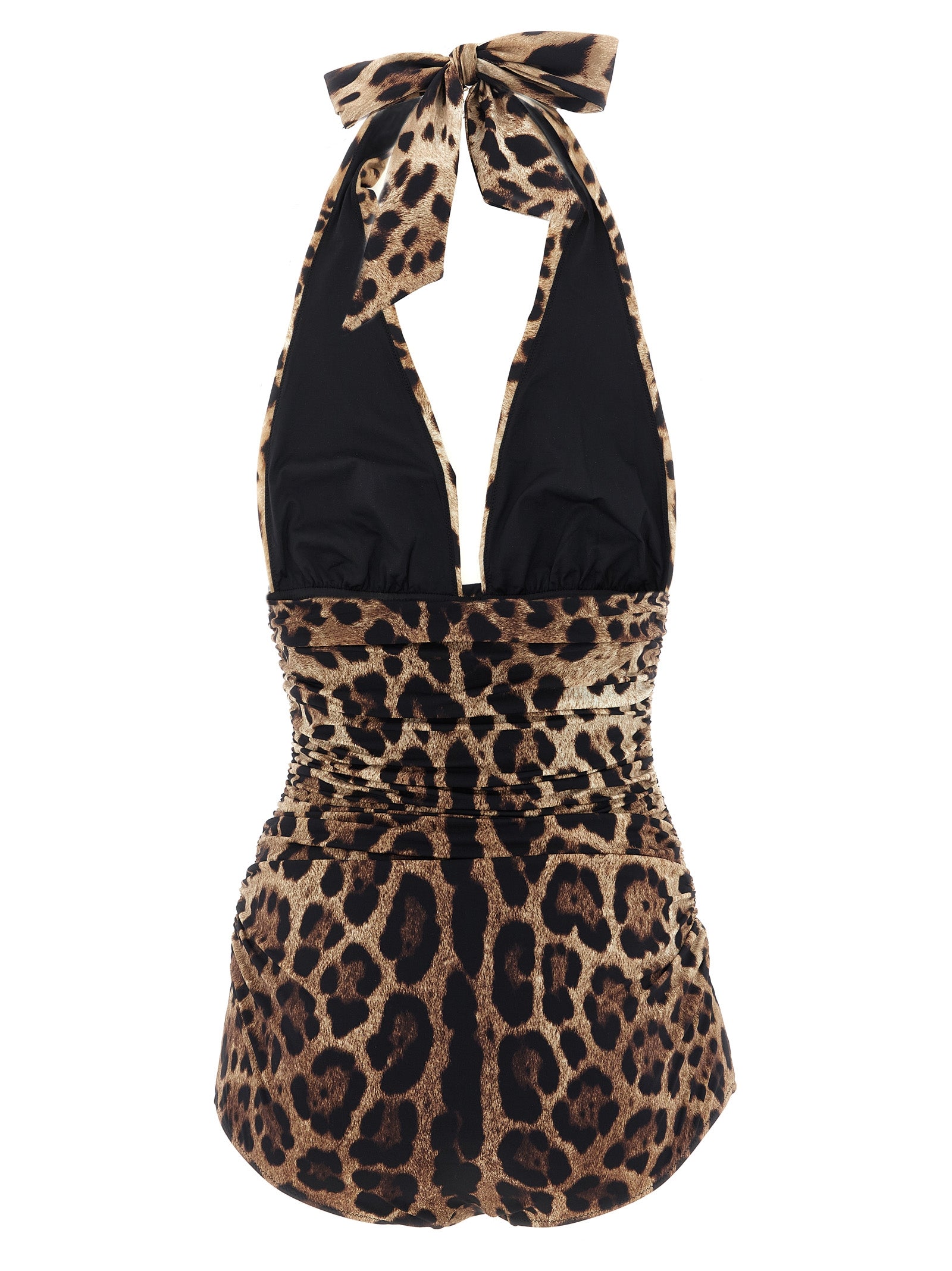 Dolce & Gabbana Brown Polyamide One-Piece Women's Swimsuit