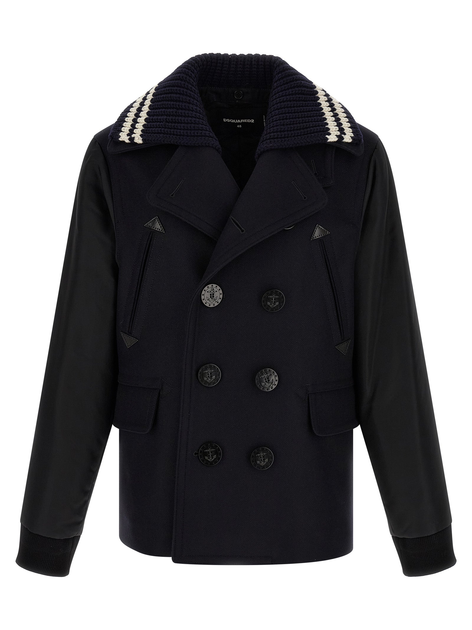 Dsquared² Blue Wool Men's Coat