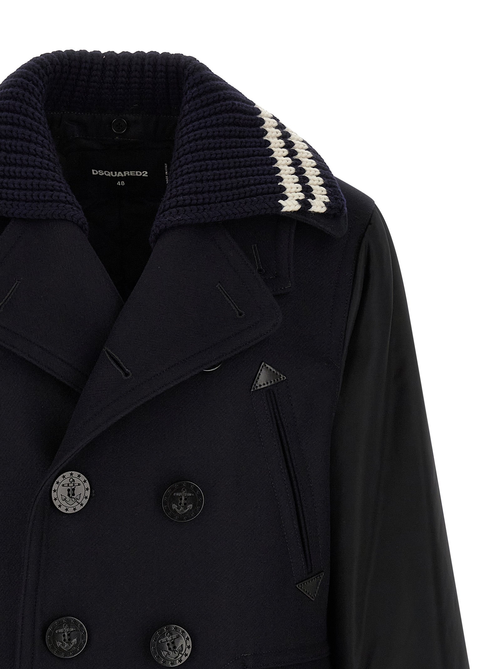 Dsquared² Blue Wool Men's Coat
