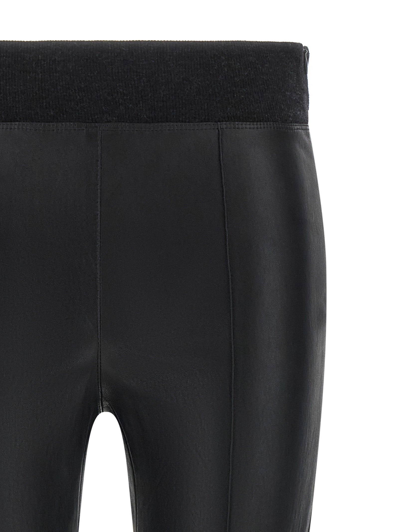Brunello Cucinelli Black Lamb Leather Women's Leggings