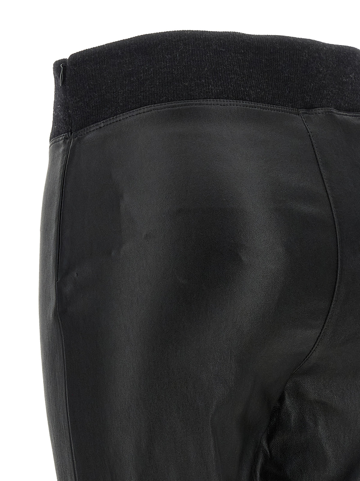 Brunello Cucinelli Black Lamb Leather Women's Leggings