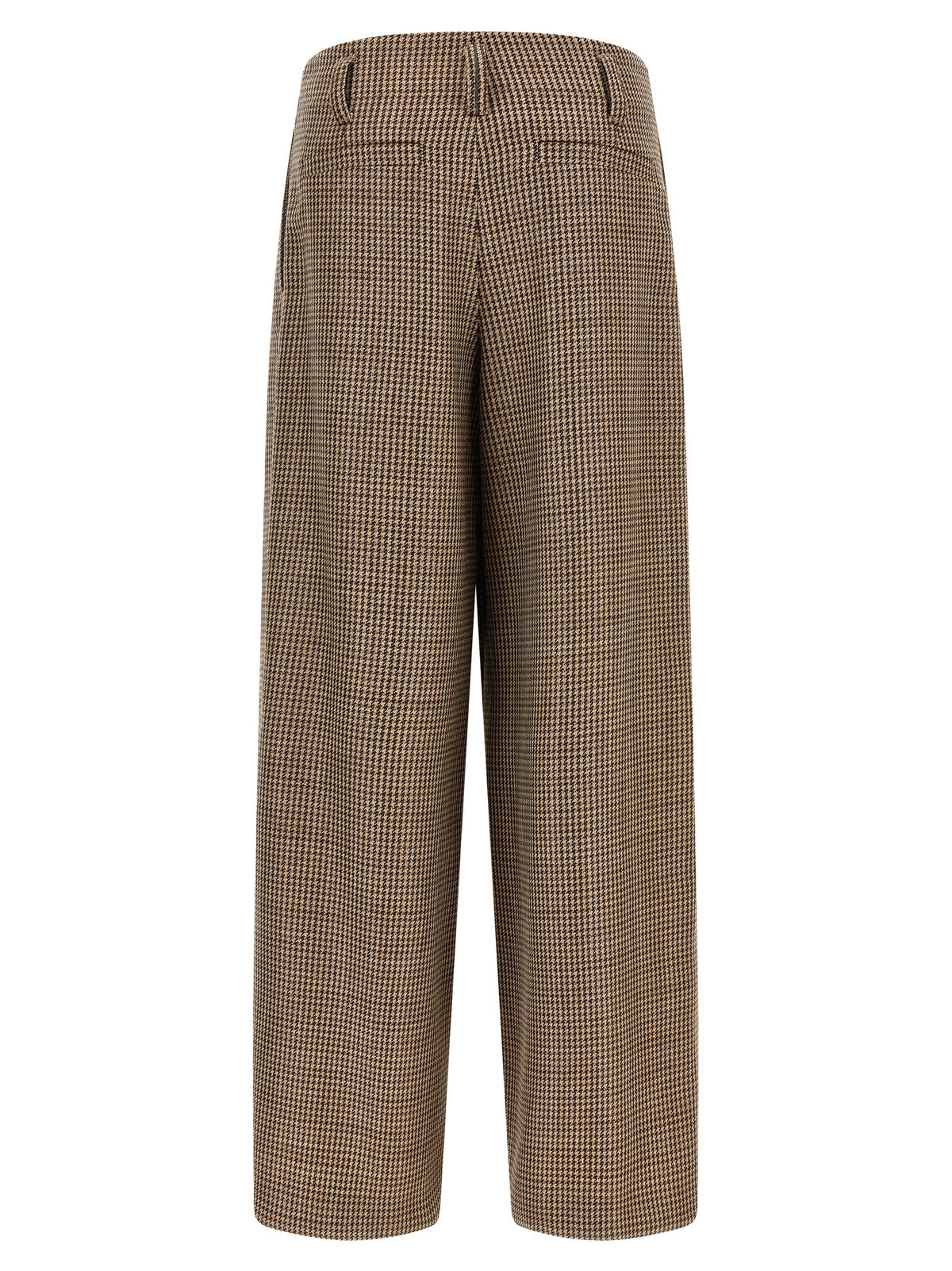 Brunello Cucinelli Brown Virgin Wool Flared Women's Pants