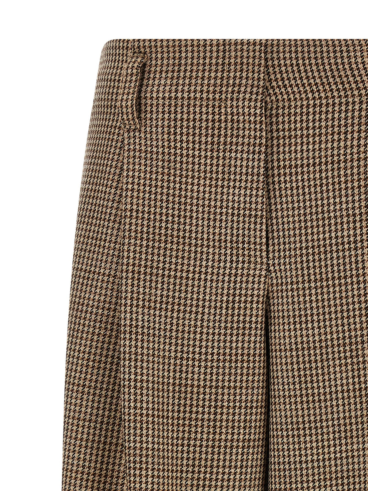 Brunello Cucinelli Brown Virgin Wool Flared Women's Pants