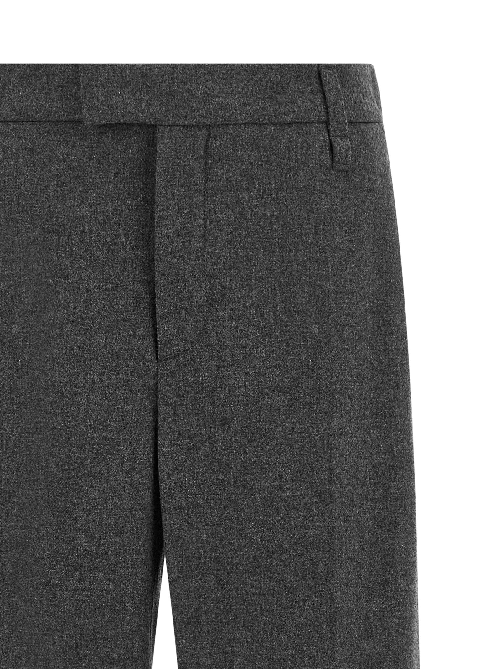 Brunello Cucinelli Gray Virgin Wool Casual Women's Pants