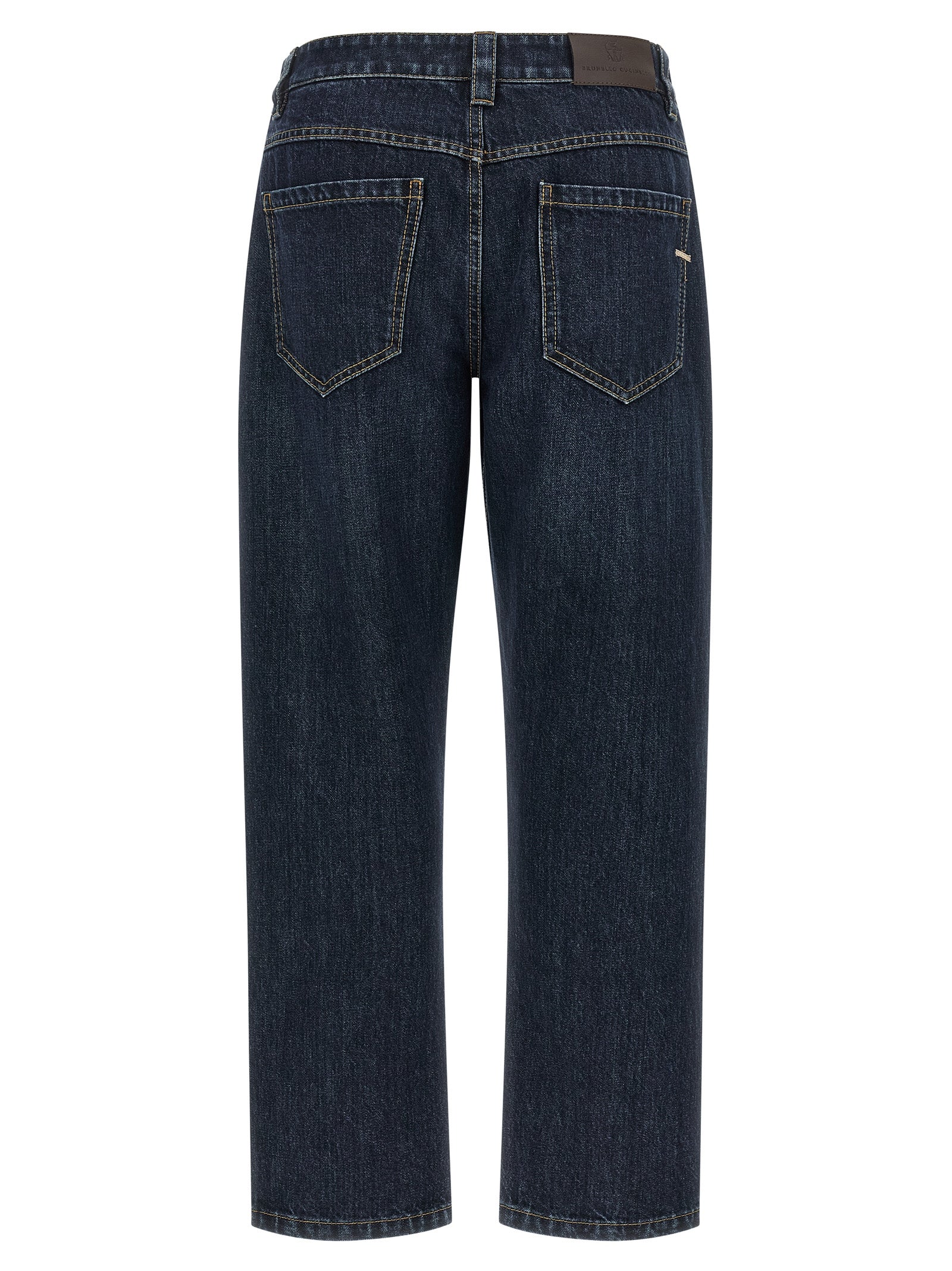 Brunello Cucinelli Blue Cotton Straight-Leg Women's Jeans