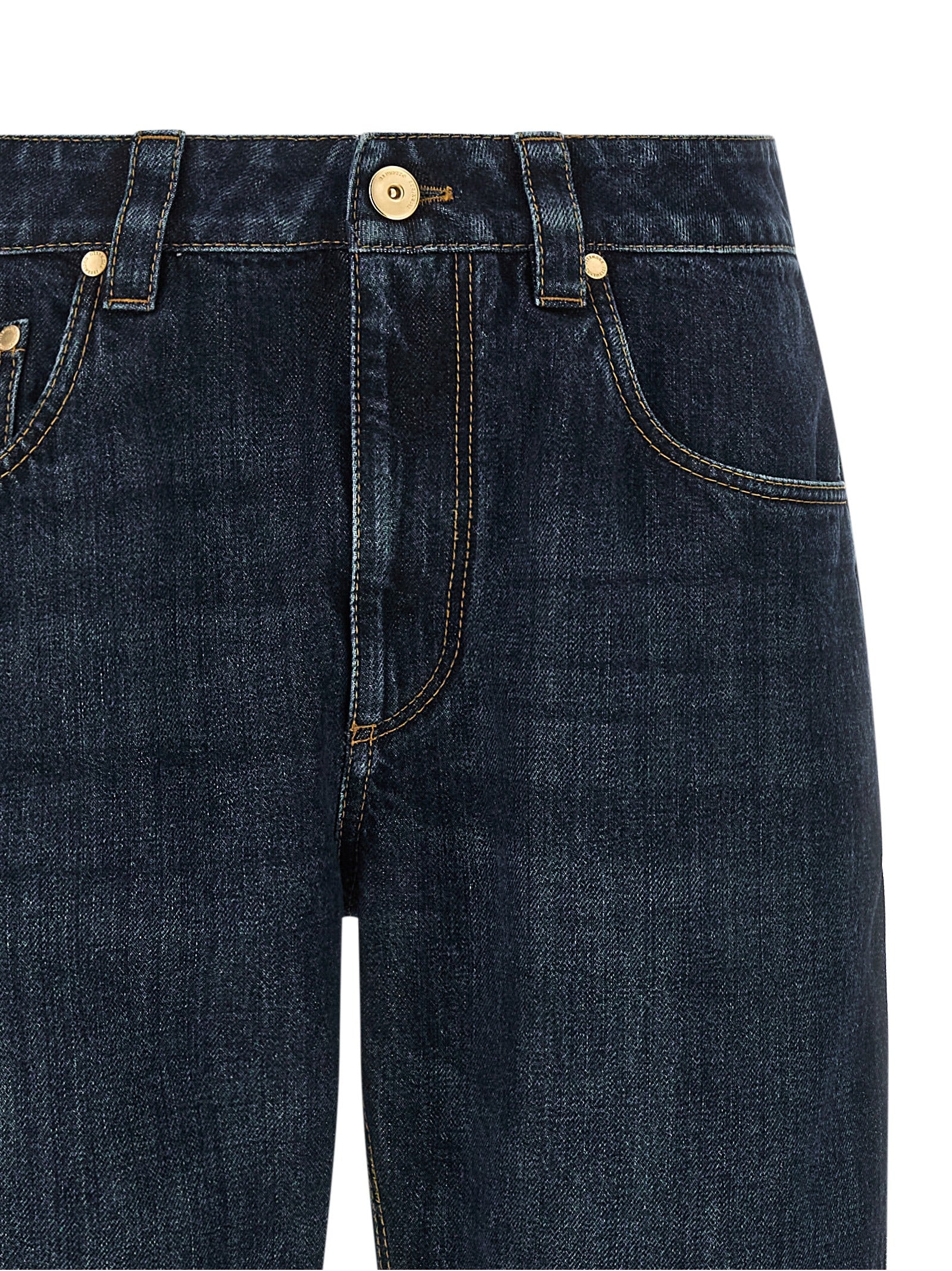 Brunello Cucinelli Blue Cotton Straight-Leg Women's Jeans