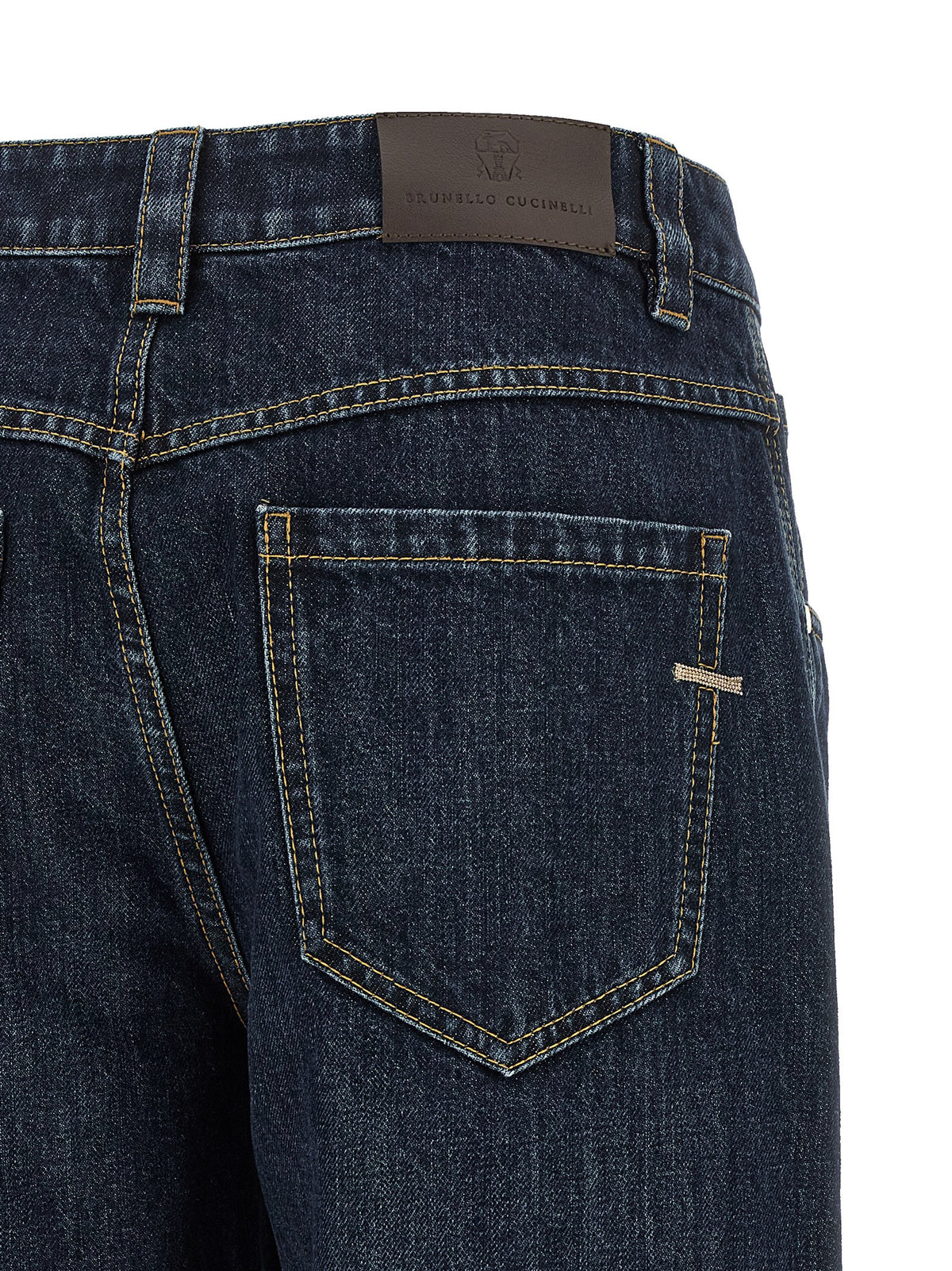 Brunello Cucinelli Blue Cotton Straight-Leg Women's Jeans