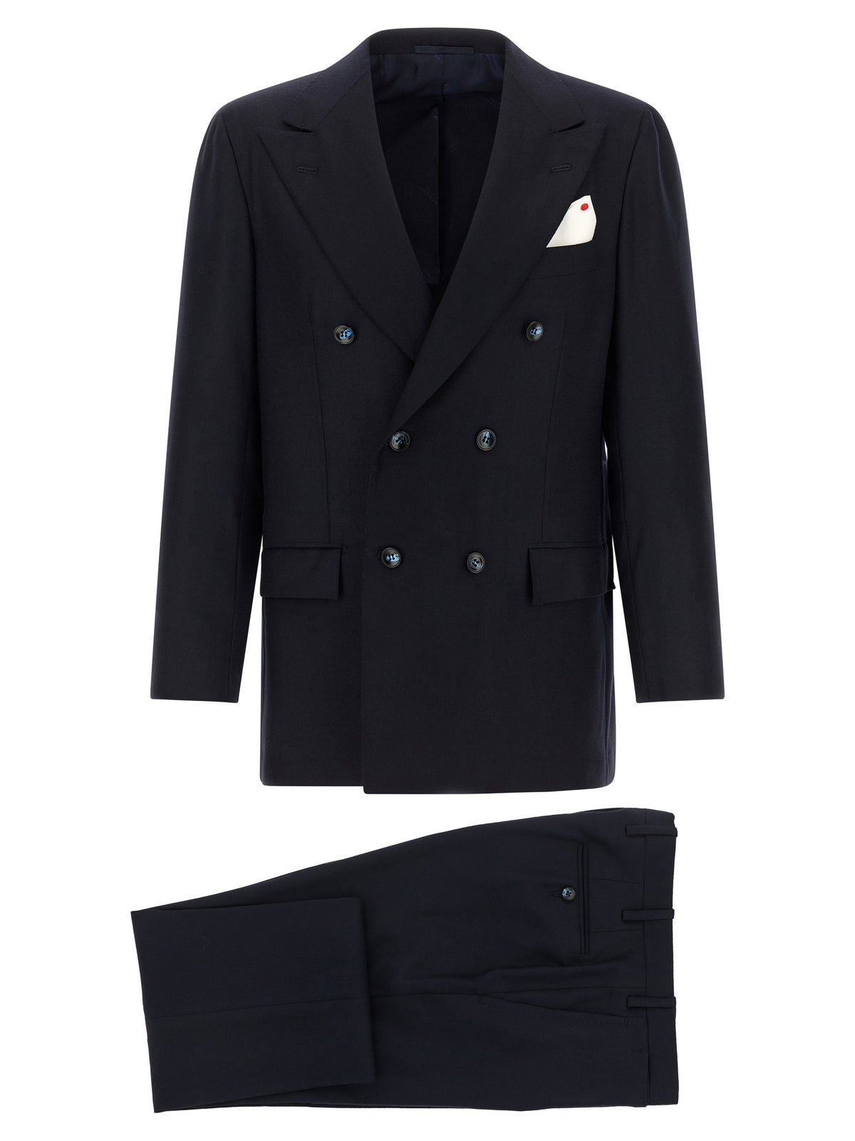 Kiton Blue Virgin Wool Two-Piece Men's Suit