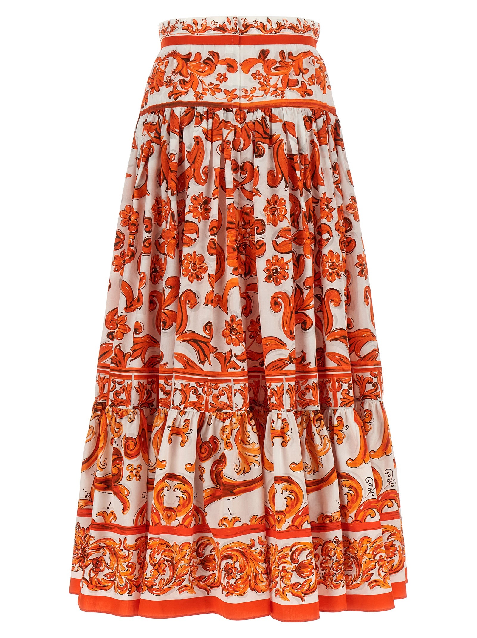 Dolce & Gabbana Orange Cotton Mini Women's Skirt