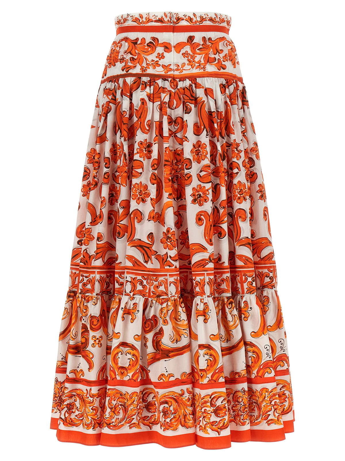 Dolce & Gabbana Orange Cotton Mini Women's Skirt