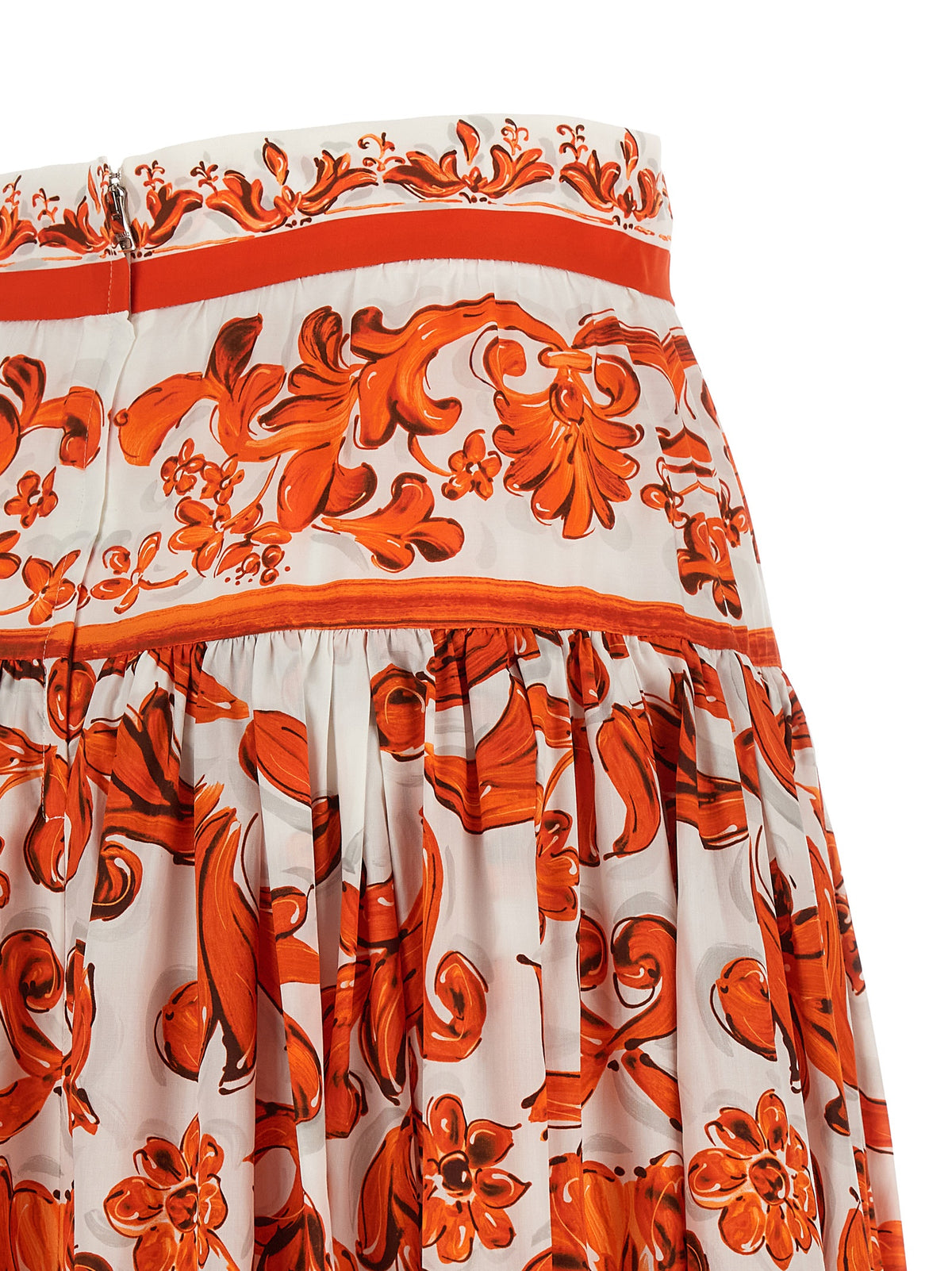 Dolce & Gabbana Orange Cotton Mini Women's Skirt
