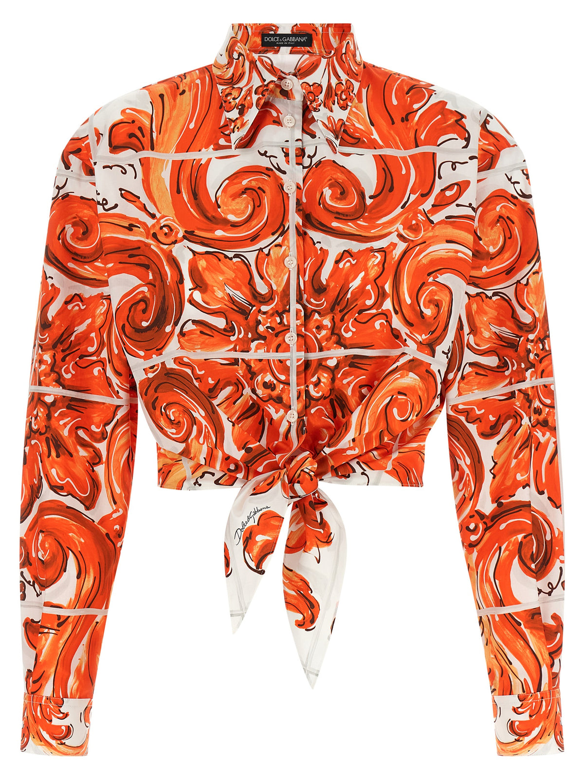 Dolce & Gabbana Orange Cotton Women's Blouse