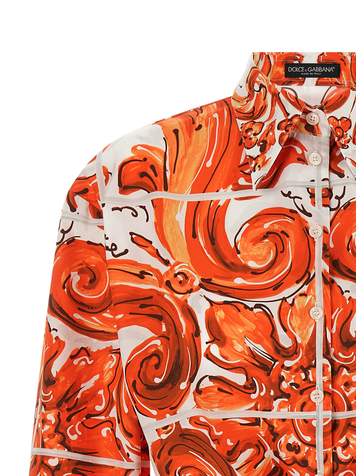 Dolce & Gabbana Orange Cotton Women's Blouse