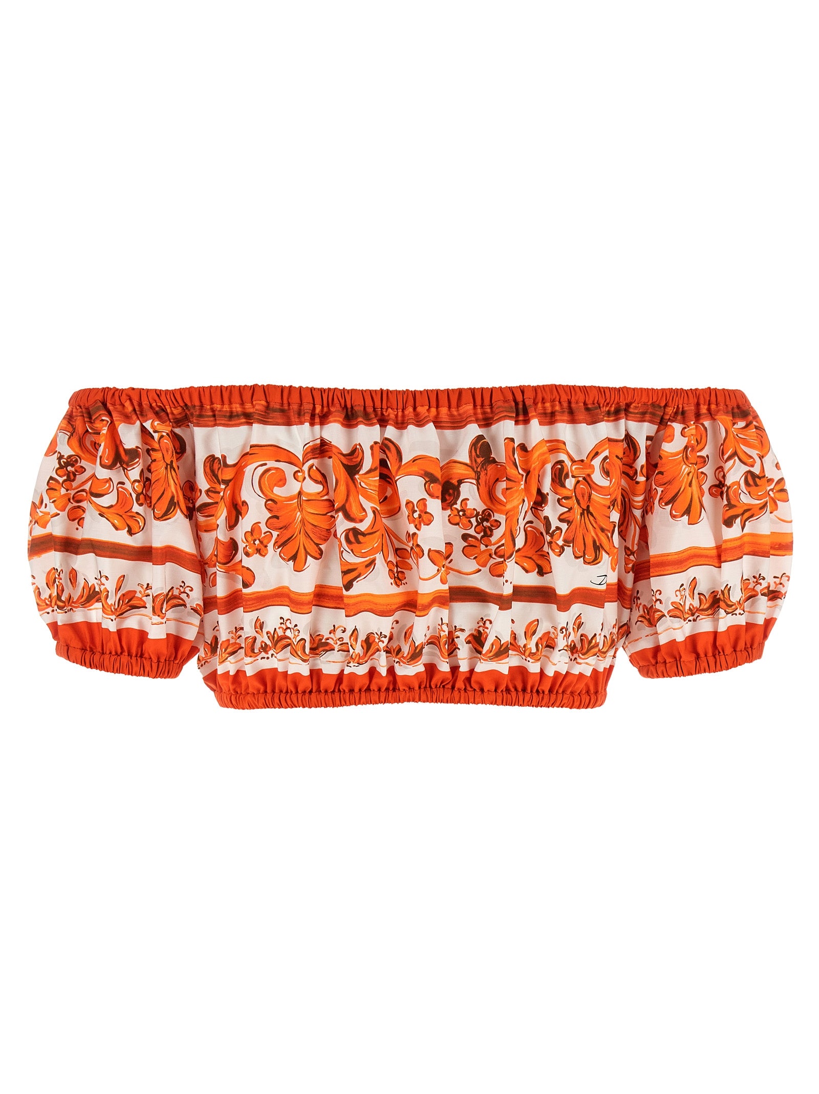 Dolce & Gabbana Orange Cotton Women's Blouse
