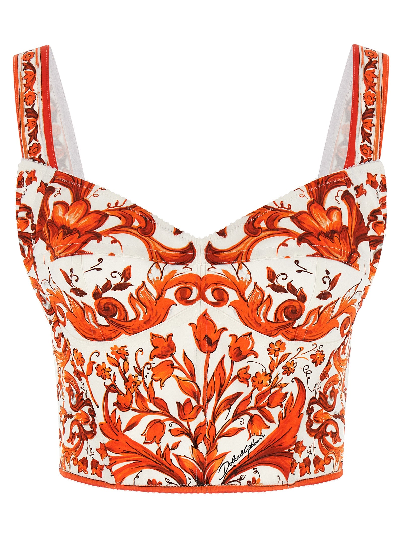 Dolce & Gabbana Orange Silk Women's Blouse