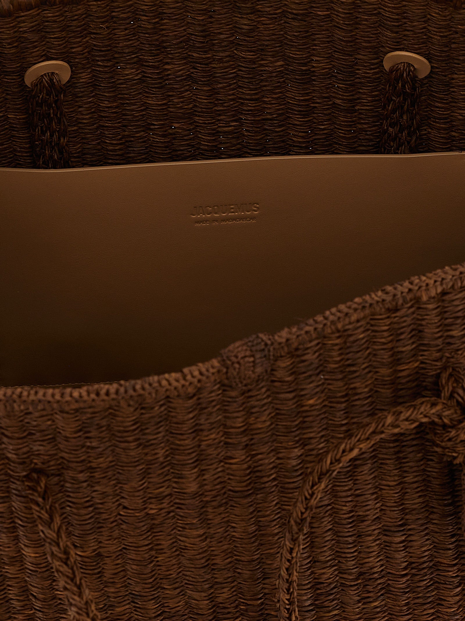Jacquemus Brown Raffia Tote Women's Bag