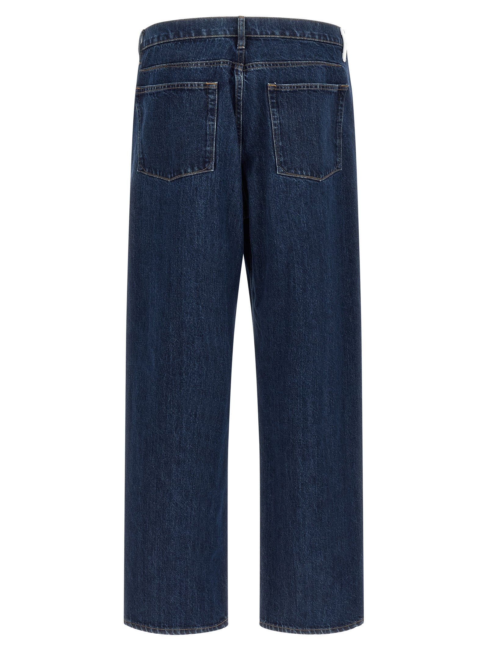 Jil Sander Blue Cotton Straight-Leg Men's Jeans