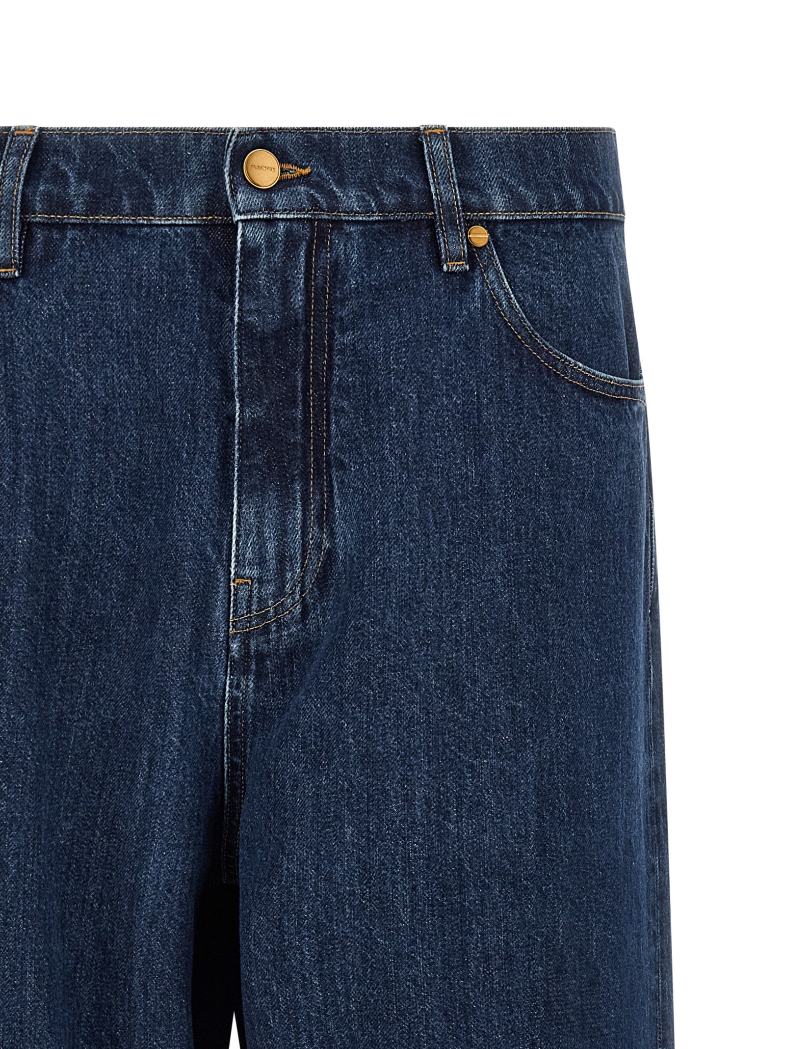 Jil Sander Blue Cotton Straight-Leg Men's Jeans