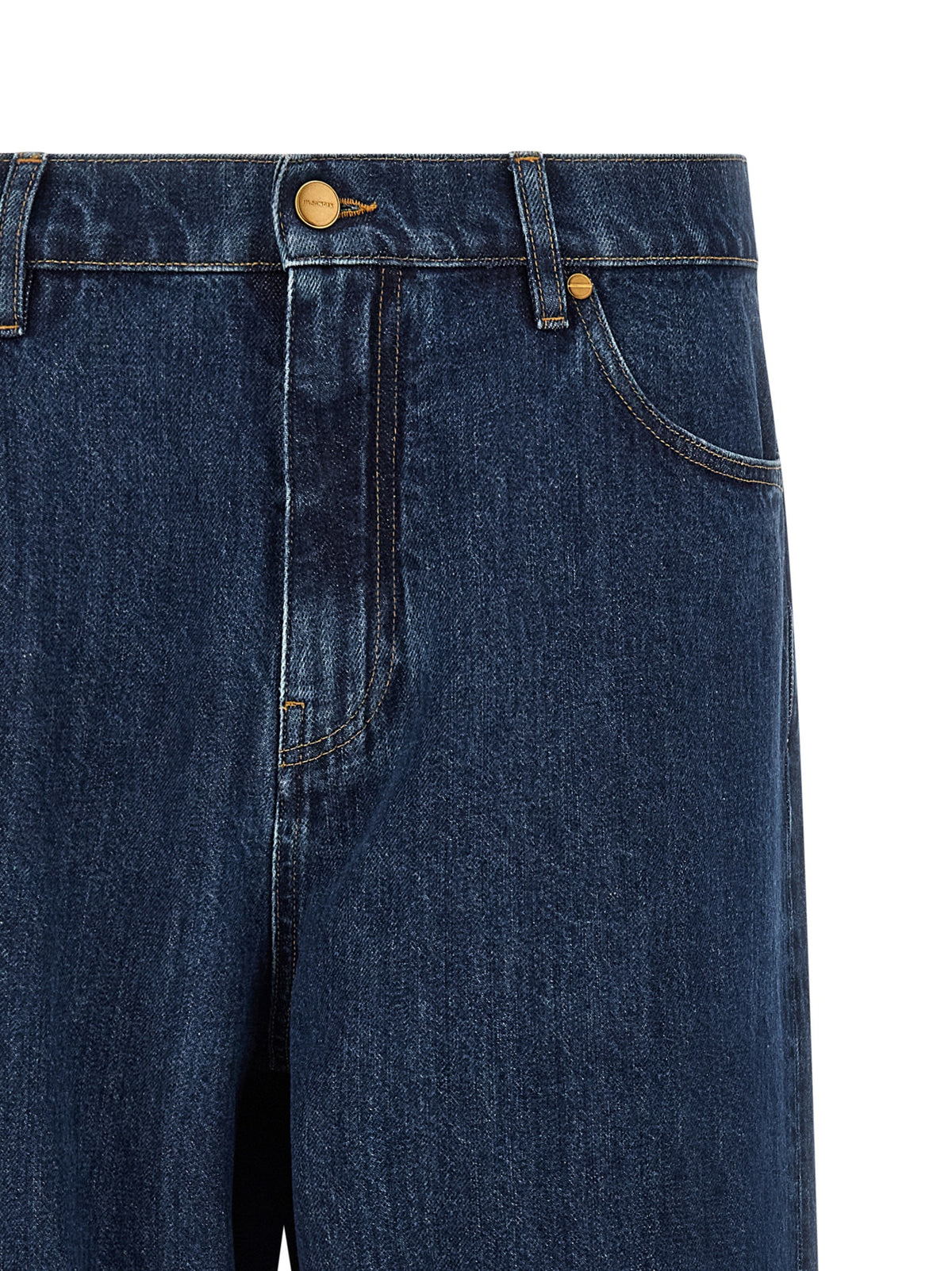 Jil Sander Blue Cotton Straight-Leg Men's Jeans