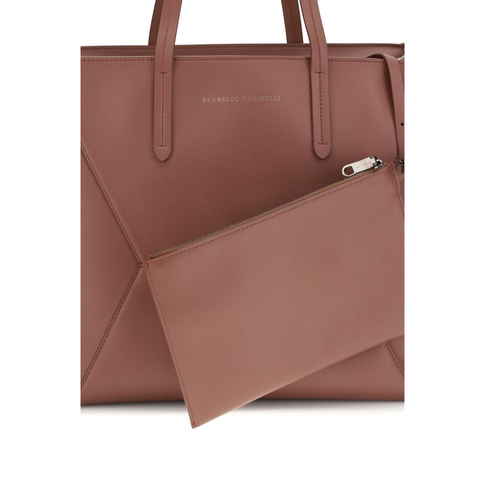 Brunello Cucinelli Multicolor Calf Leather Bos Taurus Shoulder Women's Bag