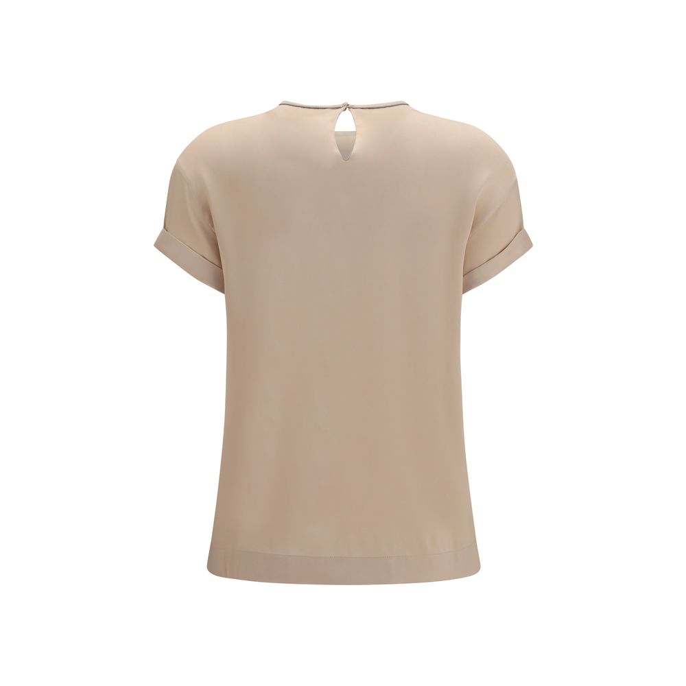 Brunello Cucinelli Beige Elastane Women's Blouse